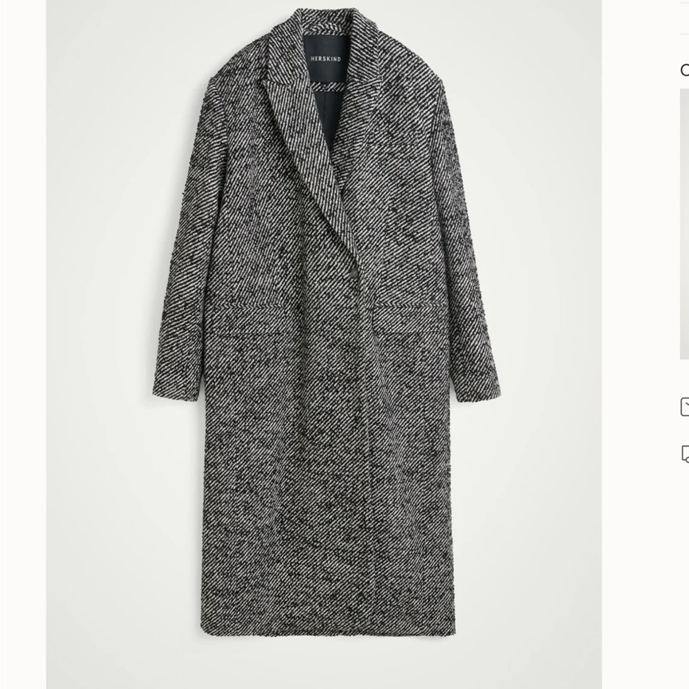 Herskind - fabrics made in Italy.
“Butter” Black and Gray Coat